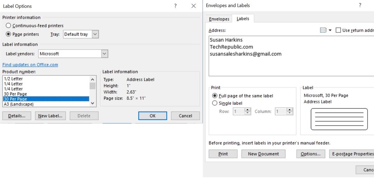 microsoft word for mac 2016 change one line in a label and copy it to all labels on page